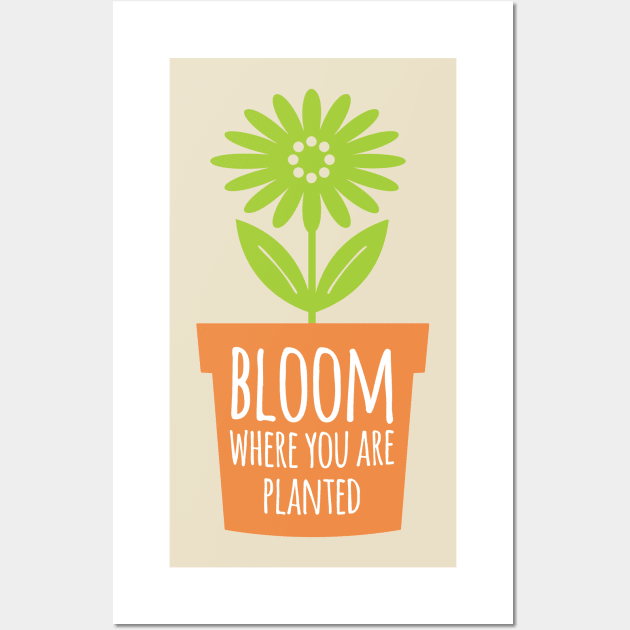 Bloom Where You Are Planted Wall Art by oddmatter